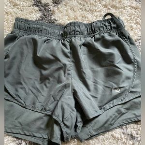 Green sports shorts